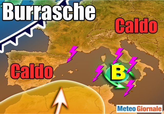 METEO ITALIA Area Ciclonica Nel Tirreno E CALDO Afoso Segue DRASTICO