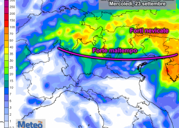 meteo-nord-italia:-grosso-maltempo-a-est,-forti-nevicate-su-alpi