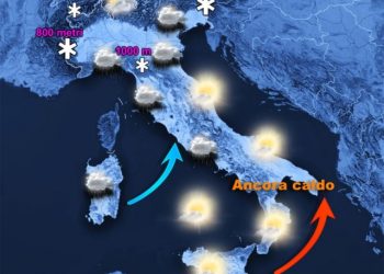 italia-spaccata-in-due:-brutto-tempo-al-centro-nord,-piu-soleggiato-al-sud-con-caldo