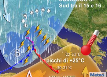 meteo-estremo:-e-atteso-sino-a-1-metro-di-neve-sulle-alpi,-improvvisa-primavera-al-sud-italia-e-sicilia-con-picchi-di-25°c