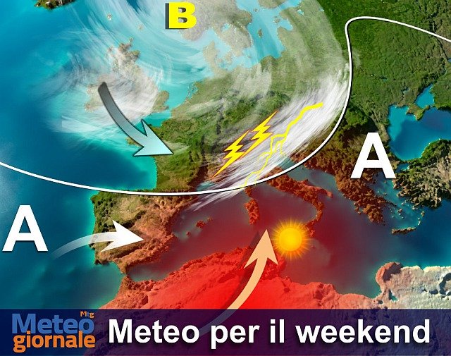 meteo-weekend-di-temporali-al-nord,-caldo-al-centro-sud.-seguiranno-novita