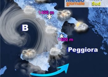 peggioramento-al-sud-italia:-attese-piogge-localmente-intense,-neve-a-1400-metri