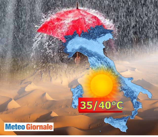 meteo-italia-per-domenica:-caldo-tropicale,-ma-al-nord-forti-temporali