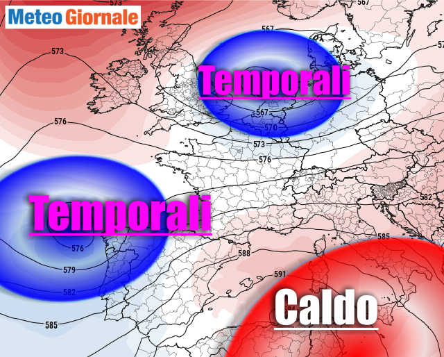 meteo-settimana:-italia-divisa-in-due-tra-caldo-rovente-e-temporali