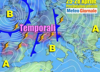 meteo-7-giorni:-piogge-e-temporali-al-nord,-caldo-al-sud-italia