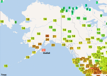 meteo-alaska:-prosegue-l’eccezionale-periodo-di-caldo-record