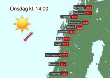 meteo-norvegia:-caldo-record-per-settembre-da-trondheim-a-tromso