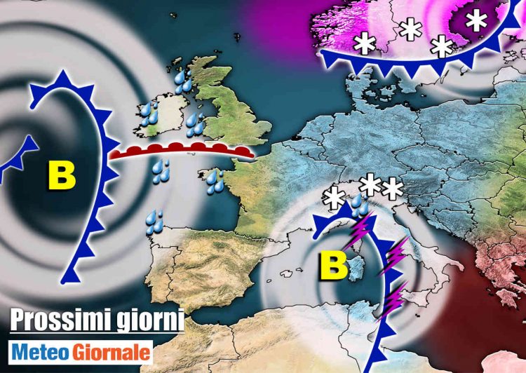 meteo-7-giorni:-altro-vortice-di-maltempo-nel-weekend,-pioggia,-vento,-neve