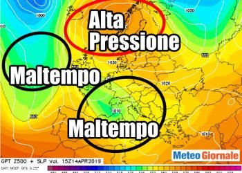 meteo-lungo-termine:-maltempo-favorito-dall’alta-pressione-del-nord-europa