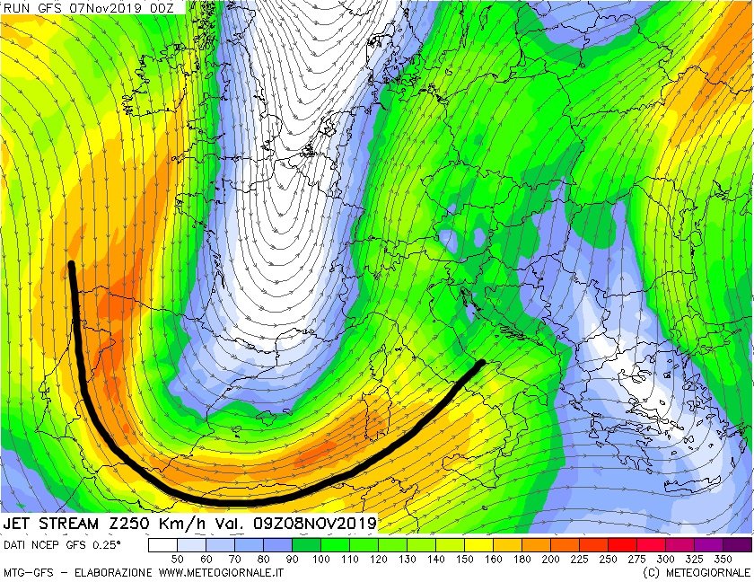 Meteo ITALIA l AUTUNNO visto dalla corrente a getto Meteo Giornale