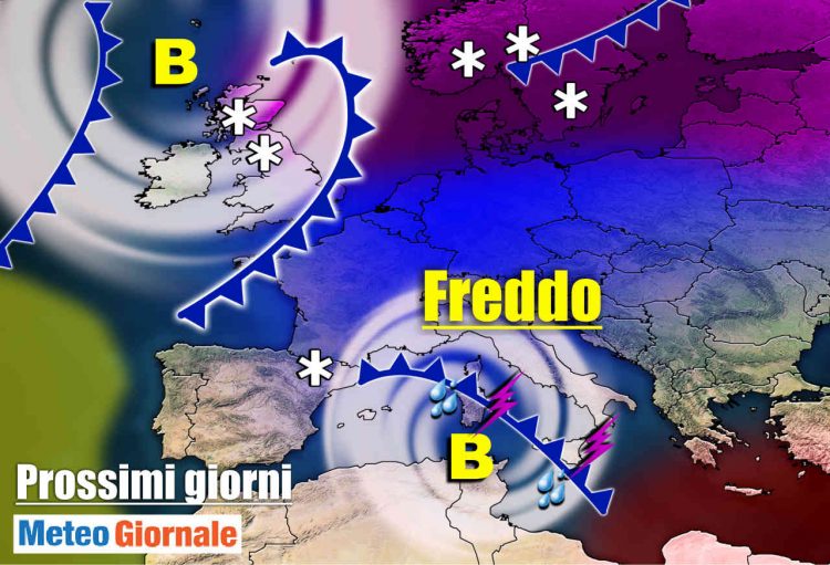 meteo-italia-7-giorni:-maltempo-al-sud,-gelo-e-nebbie-al-nord.-poi-cambia