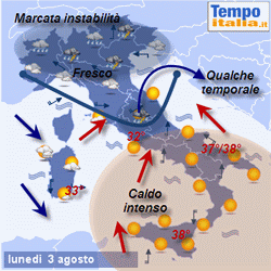 marcata-instabilita-al-nord,-piu-sole-altrove-con-caldo-intenso-al-sud-e-sicilia