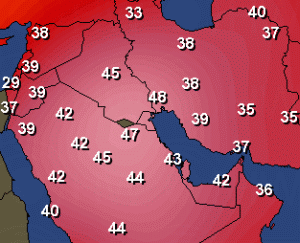 lunedi-storico-in-medio-oriente:-52°c-in-kuwait-e-iran,-50°c-in-iraq-ed-arabia-saudita.-sudafrica-tra-le-piogge-del-capo-e-il-gran-caldo-del-nordest