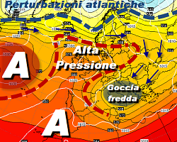 italia-tra-due-fuochi:-alta-pressione-a-ovest,-nucleo-freddo-e-instabile-a-est