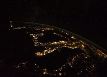 italia-vista-di-notte:-il-“regalo”-dallo-spazio-di-luca-parmitano