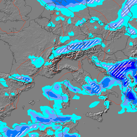 immagine 5 del capitolo 2 del reportage le precipitazioni analisi di un modello ad alta risoluzione 4 km stima delle nevicate per oggi e do